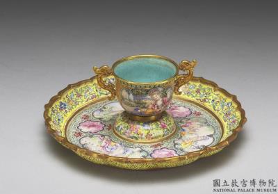 图片[3]-Gold cup with painted enamel decor, Qing dynasty, Qianlong reign (1736-1795)-China Archive